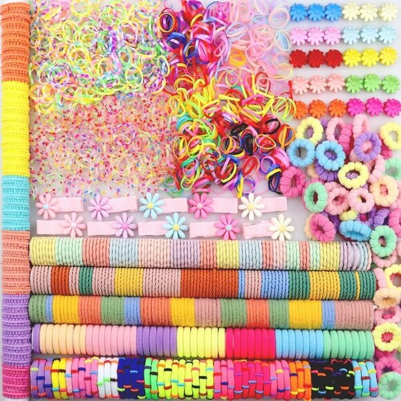 Girls Hair Accessory Set Cotton Elastic Ties Clips Gift for Babies Toddlers main image 5